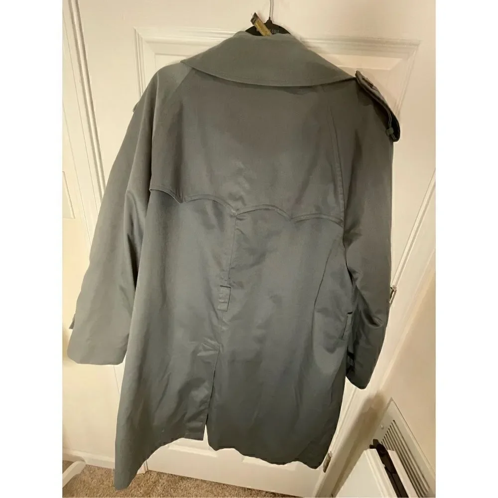 Harbor Master mens overcoat bluish gray removable wool lining size 46